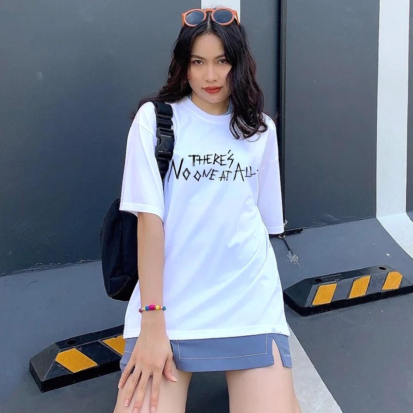 Áo thun, áo phông in hình nam nữ form rộng in hình sau lưng anh có ai kìa-TNOA001