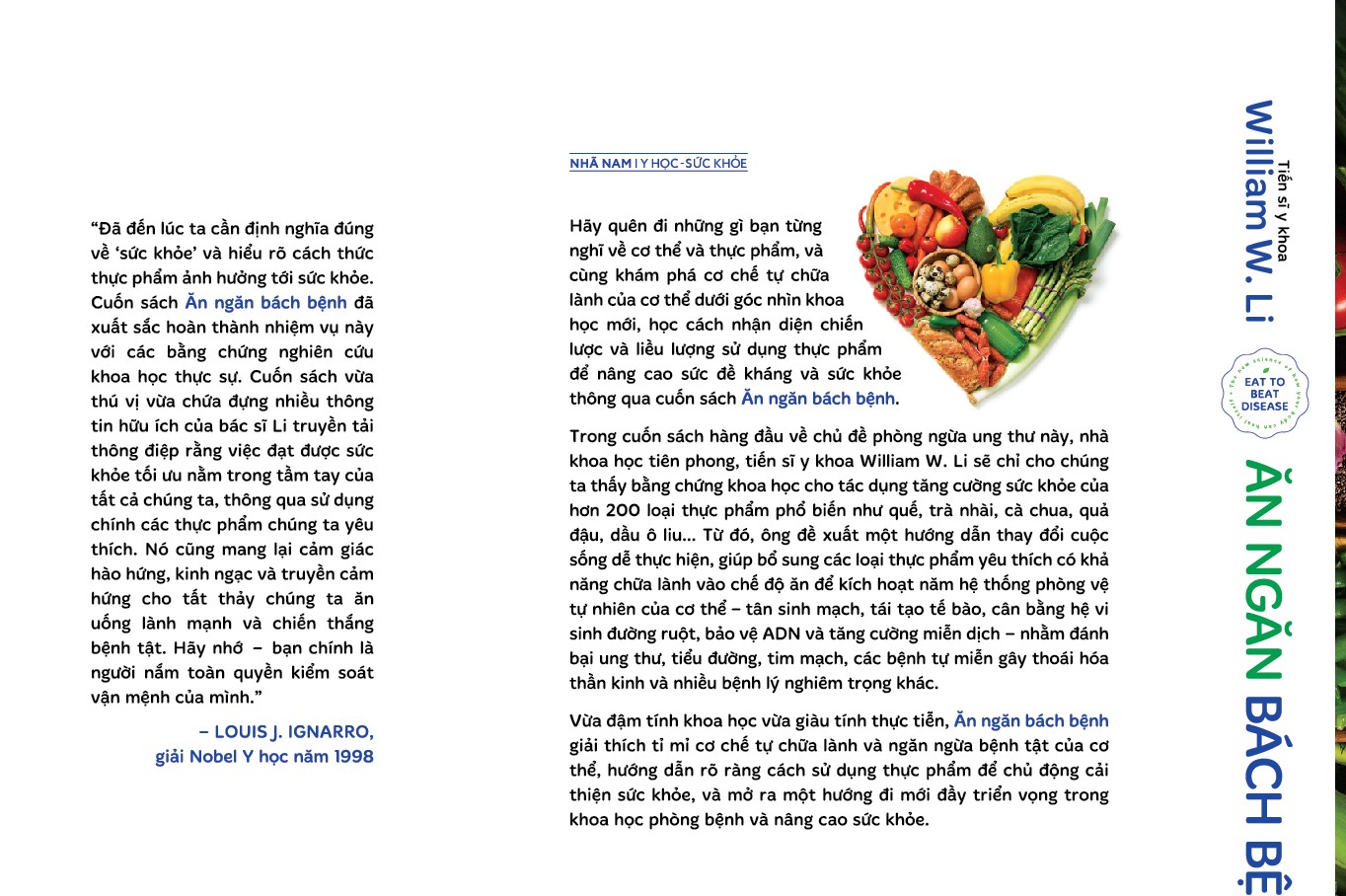 Sách - Ăn ngăn bách bệnh: cơ chế tự chữa lành của cơ thể (Tiến sĩ y khoa William W.Li) (Nhã Nam Official)