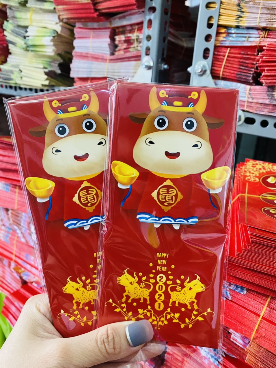 Combo 100 bao lì xì ĐỎ VÀNG lộng lẫy