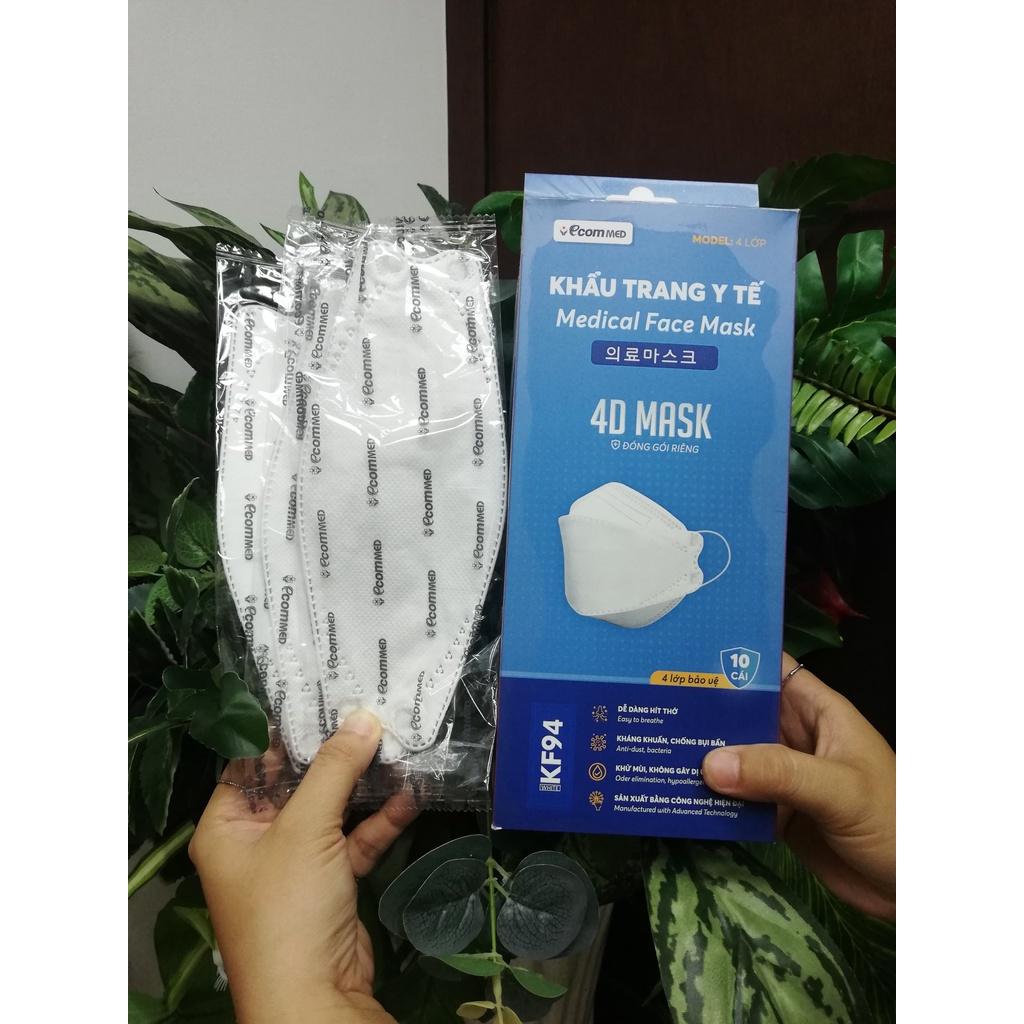 Khẩu Trang Y Tế 4D KF94 EcomMed Combo 3 Hộp