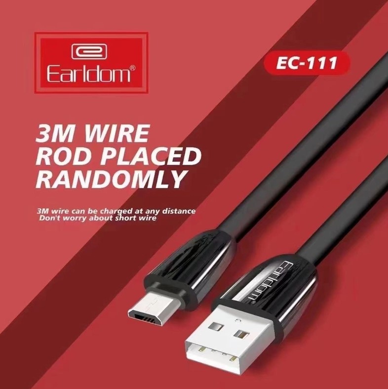 Cáp Sạc 3m Earldom EC – 111 dành cho điện thoại