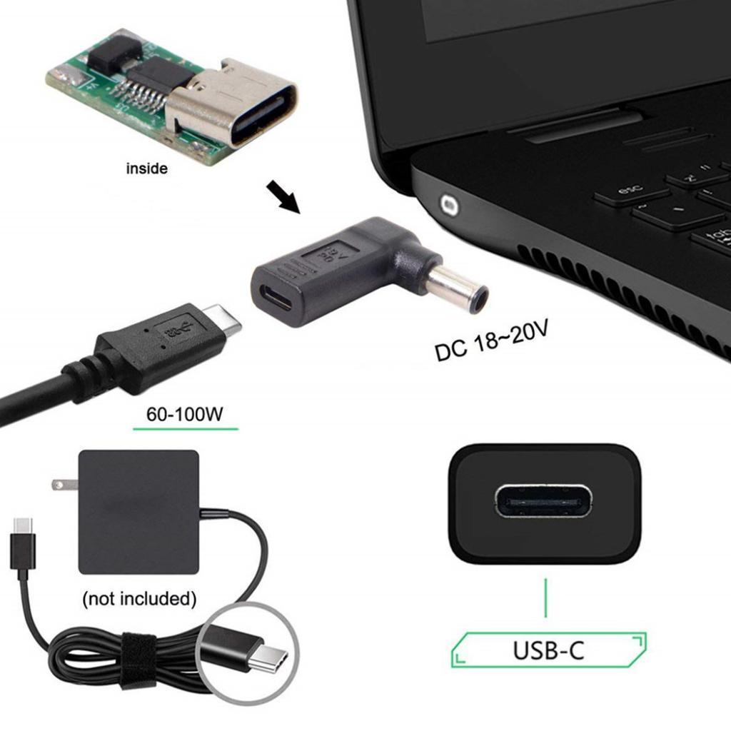 New Type C Female to DC6.0x0.6mm Male Plug Converter Adapter Laptop Adaper