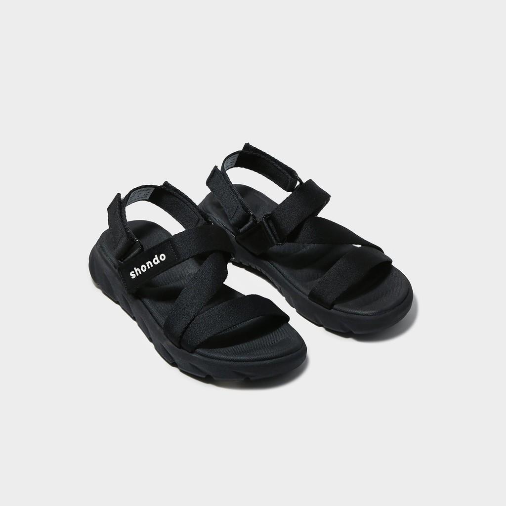 [ Chính Hãng ] Giày Sandals SHONDO F6 Sport đen full F6S301