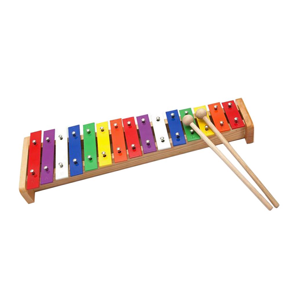 15 Notes Glockenspiel Xylophone Mallet Set Children Music Toys