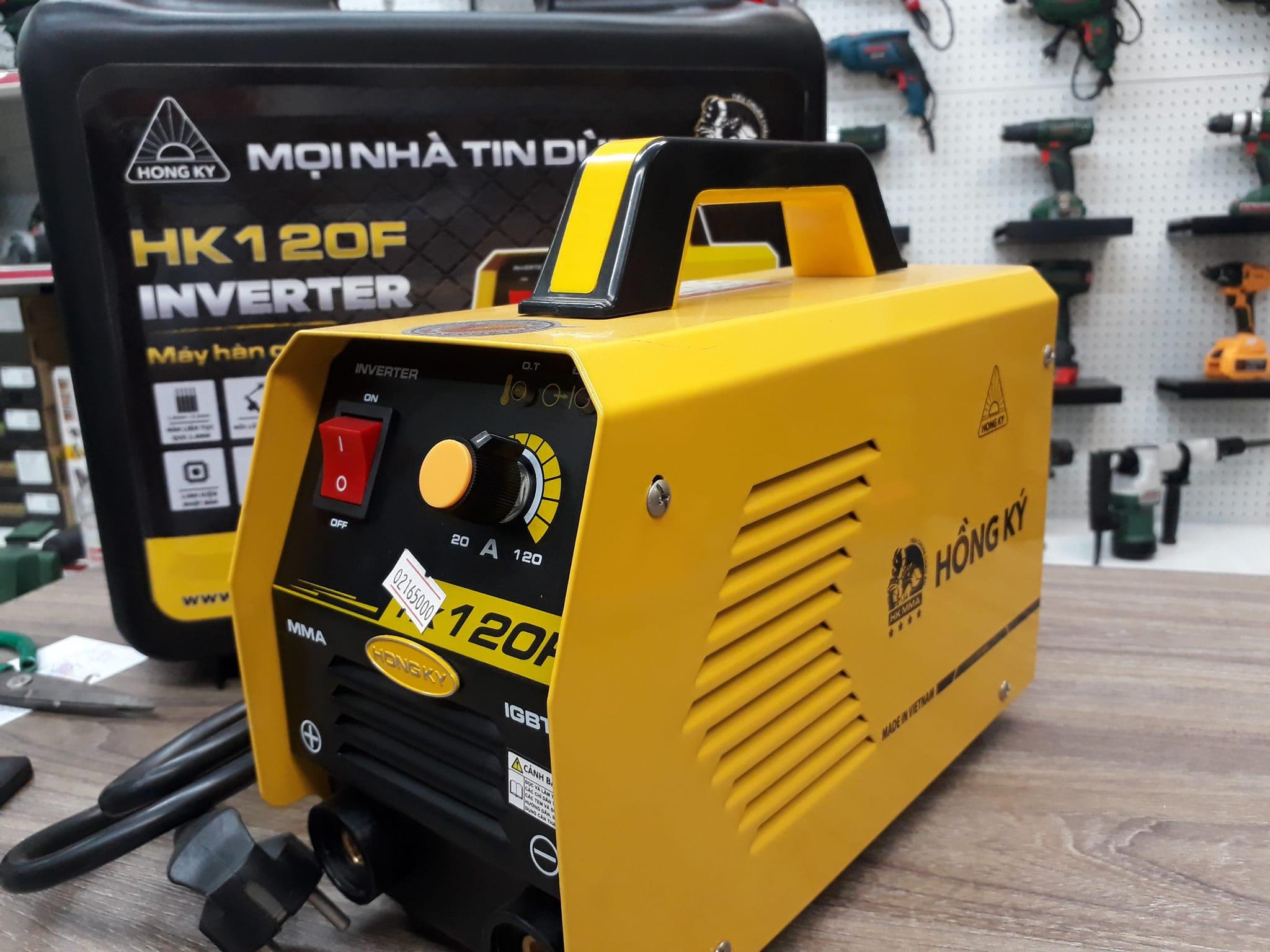 MÁY HÀN QUE ĐIỆN TỬ MMA INVERTER 120A 220V (1.6-3.2MM) HỒNG KÝ HK120F - HÀNG CHÍNH HÃNG