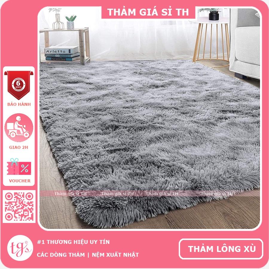 Thảm Lông Xù Loang Màu Xám Lông Chuột | Thảm Trang Trí Phòng Khách - Phòng Ngủ - Thảm Trải Sofa - Thảm Dành Cho Bé