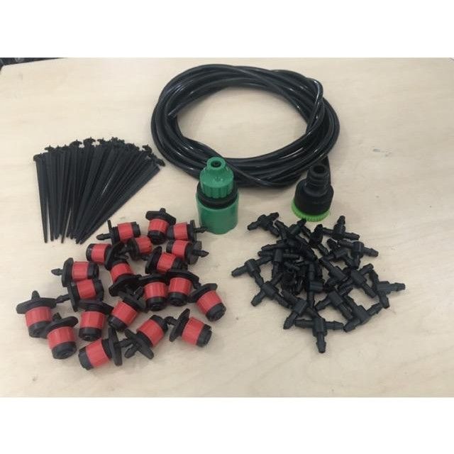 Bộ tưới gốc 20 chậu điều chỉnh lưu lượng và đầy đủ phụ kiện