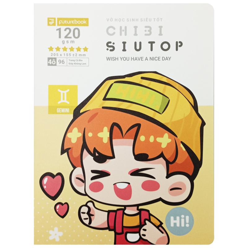 Tập Học Sinh Chibi Siutop A5 - 4 Ô Ly - 96 Trang 120gsm - futurebook DK981 (Mẫu Màu Giao Ngẫu Nhiên)