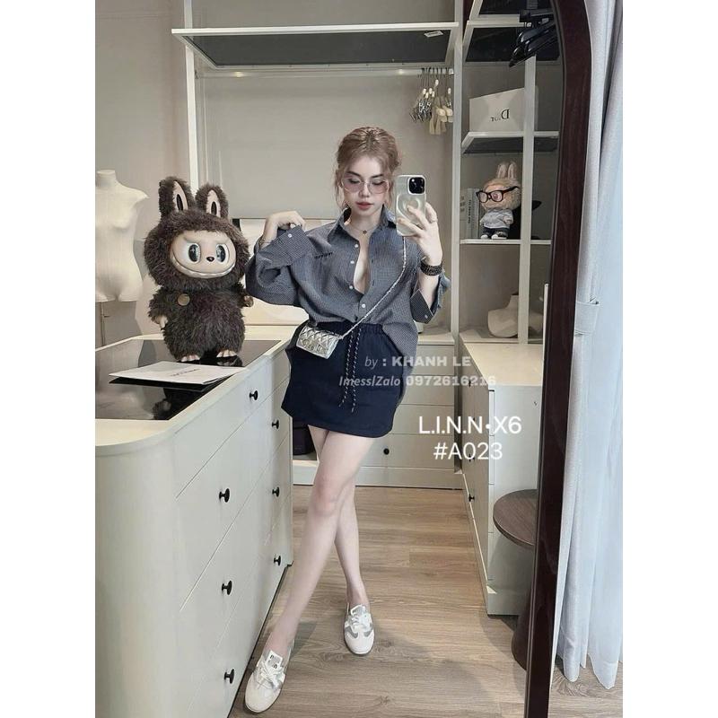 Set Miu miu sơ mi kẻ quốc dân mê quá trừiiii️️️ BY JOLIE