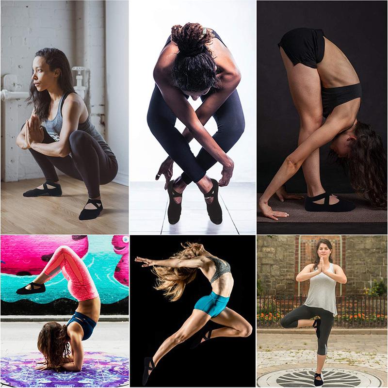 Băng Yoga Pilates Socks cho phụ nữ múa ba lê múa bông chống trượt chống trượt sock tập thể dục tập thể dục slipper chạy tay cầm khóa Color: B-Skin Color