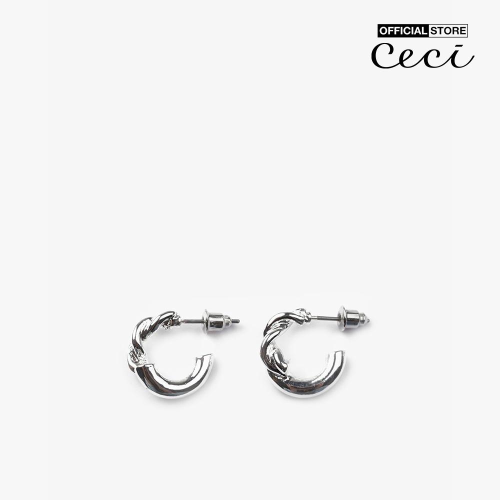 CECI - Khuyên tai nữ khoen tròn dạng hở cá tính CC1-07000118