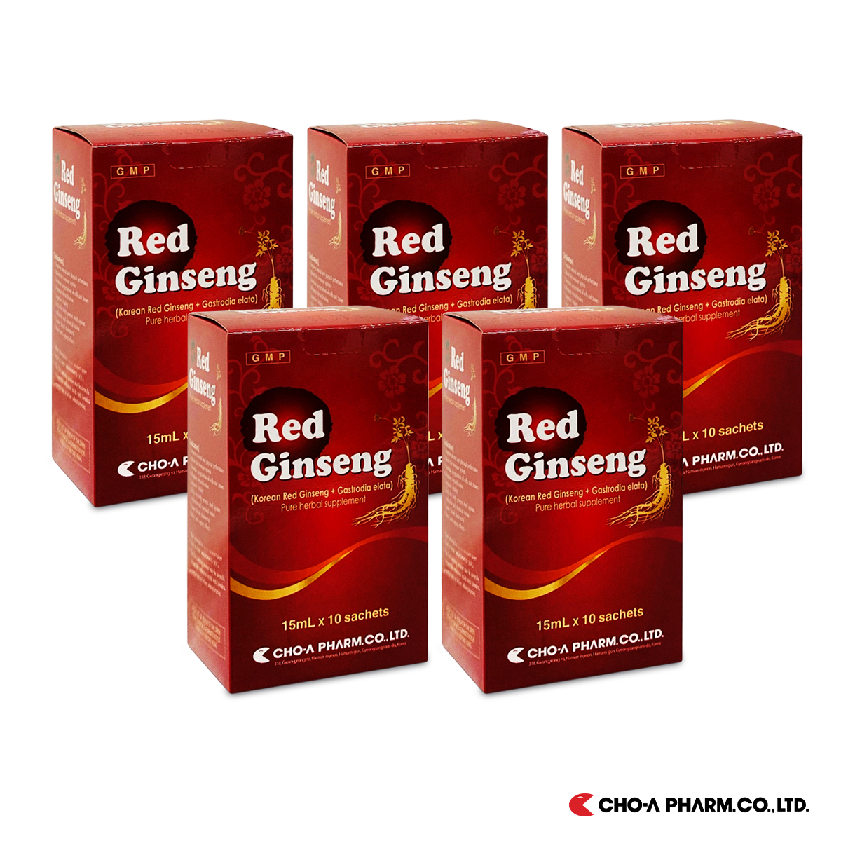 Combo 5 Gói Hồng Sâm Hàn Quốc Red Ginseng Hỗ Trợ Tăng Đề Kháng (5 Gói x 15ml)