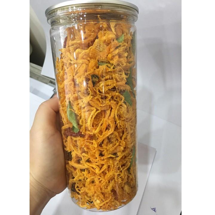 300g KHÔ GÀ LÁ CHANH LON PET CÓ CHỨNG NHẬN VSATTP