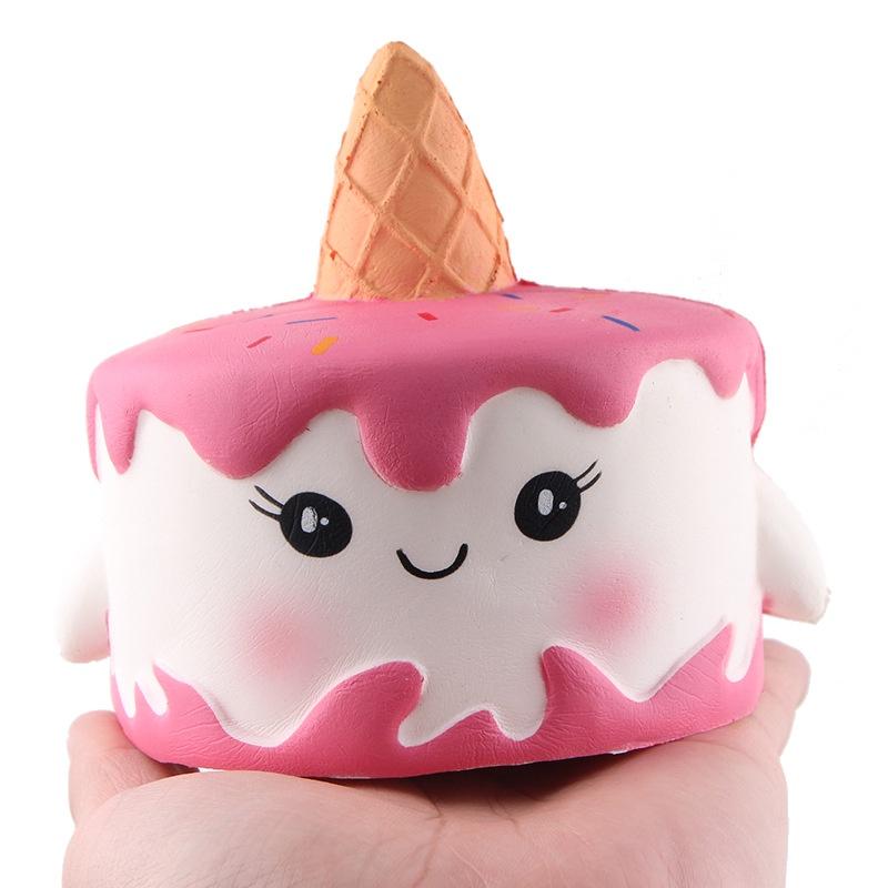 Squishy Lớn JUMBO Hình bánh kem 1 sừng hồng Đồ Chơi Xốp Giảm Stress Hình mềm mịn dễ Thương đàn hồi Cho Bé