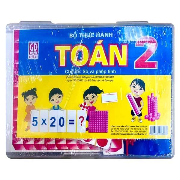 Bộ 2 Hộp Thực Hành Toán Lớp 2 (180 Chi Tiết) 2021