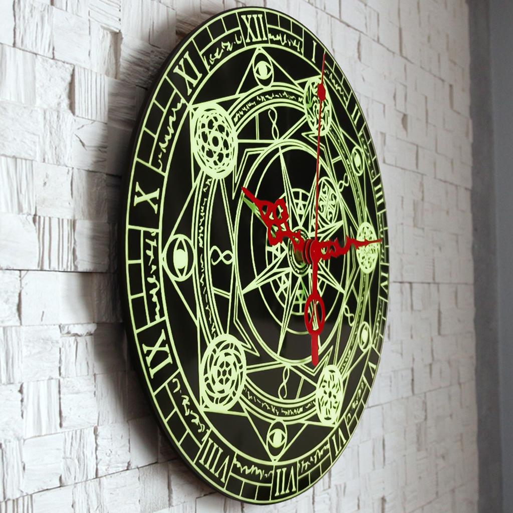 Luminous Wall Clock - 12'' Non-Ticking Silent Clock with Night Light - Large Decorative Wall Clock for Kitchen Office Bedroom