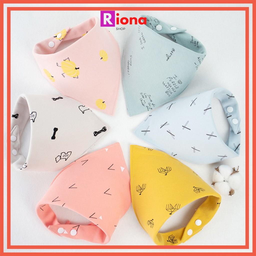 Khăn yếm tam giác cho bé sơ sinh, yếm dãi quàng cổ, vải cotton thấm hút, dày dặn