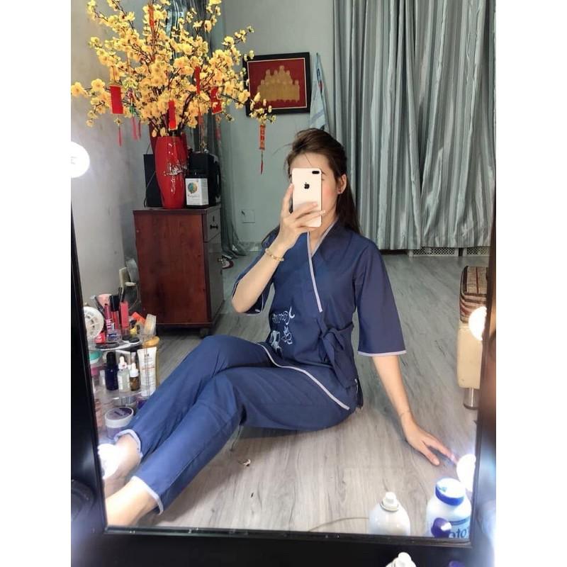 Đồ Lam Đi Chùa # Nhật Nơ thêu # Đồ Bộ Nữ # Quần Áo Nữ