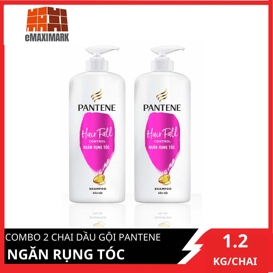 COMBO 2 Chai dầu gội Pantene Ngăn rụng tóc 1200ml