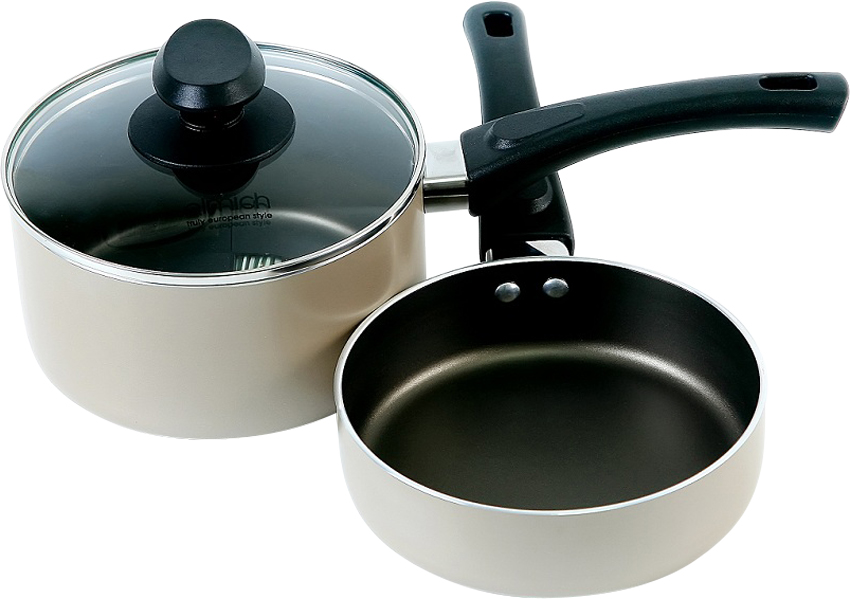 Bộ nồi chảo chống dính Baby Elmich EL-1167 - Hàng Chính Hãng