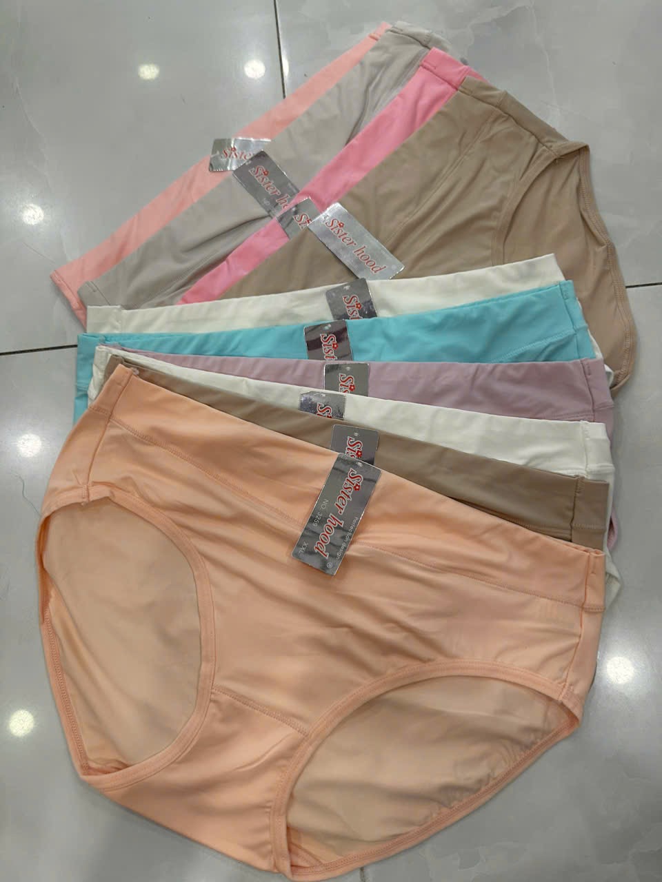 Combo 5 quần lót nữ thun lạnh trơn big size Thái Lan 3259