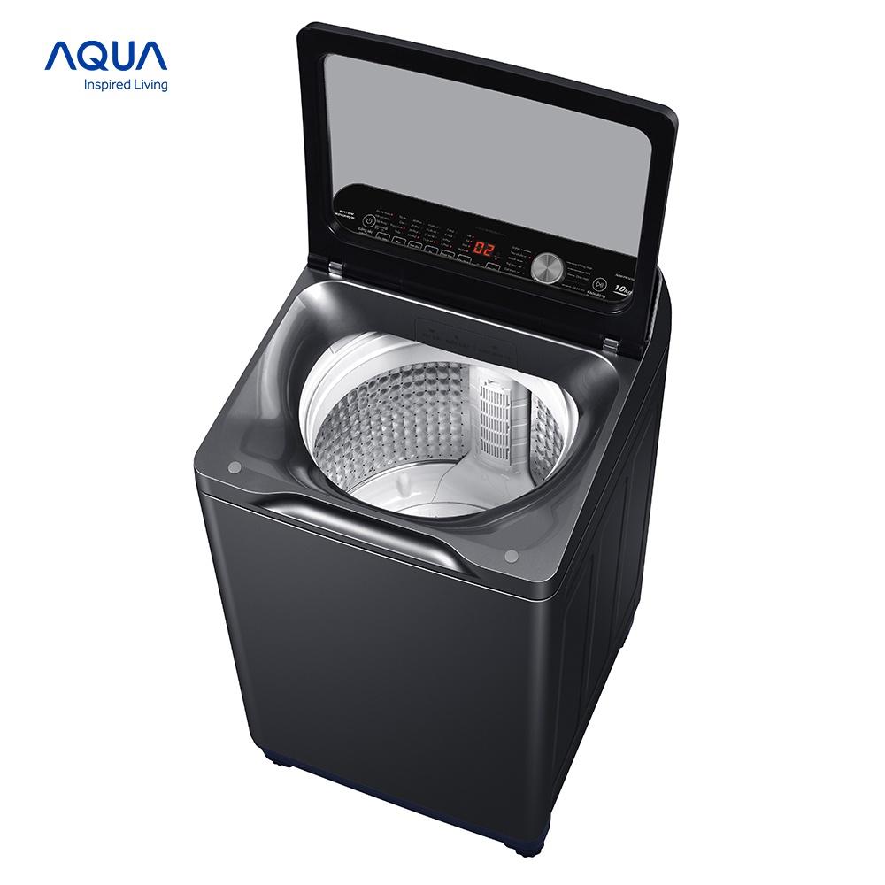 Máy giặt cửa trên Aqua 10kg AQW-FR101GT.BK - Hàng chính hãng - Chỉ giao HCM, Hà Nội, Đà Nẵng, Hải Phòng, Bình Dương, Đồng Nai, Cần Thơ