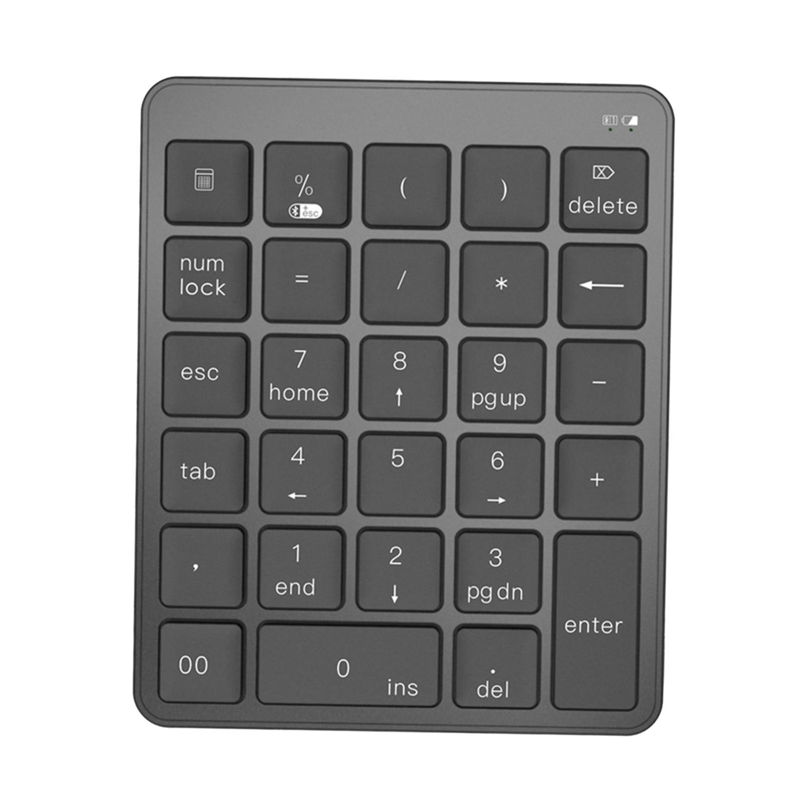 Number Pad Keypad Numeric Keypad 28 Keys for Laptop Black