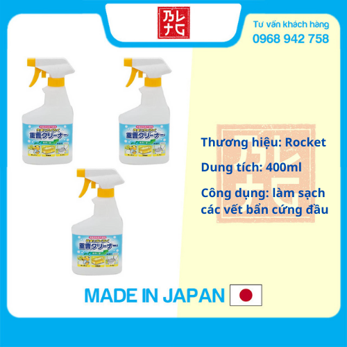 Combo chai xịt baking soda Rocket (400ml)