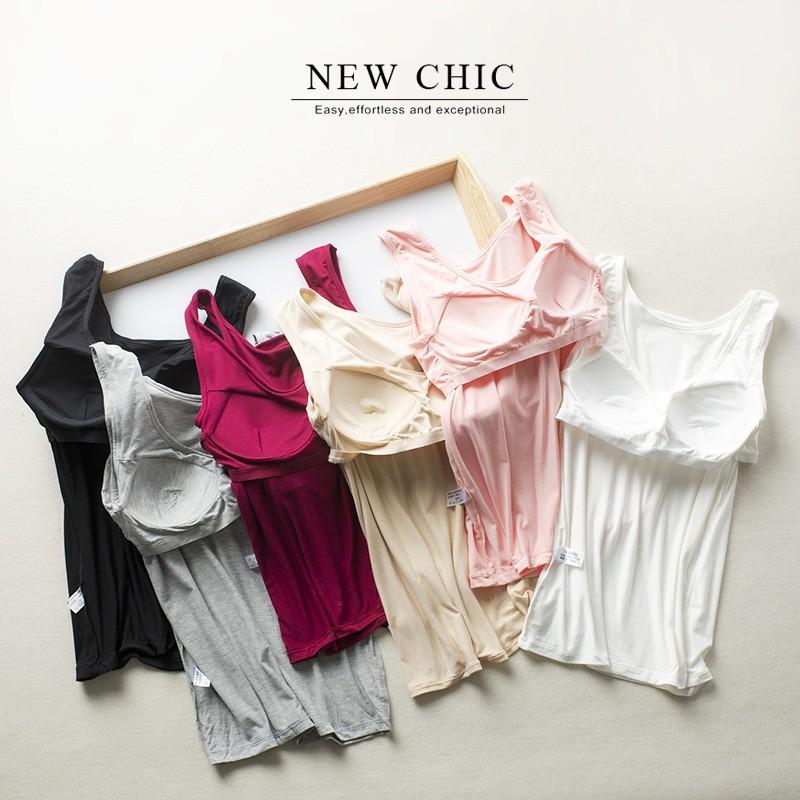 Áo Thun Ba Lỗ Nữ Có Đệm Ngực, Mát Rượi Cho Mùa Hè