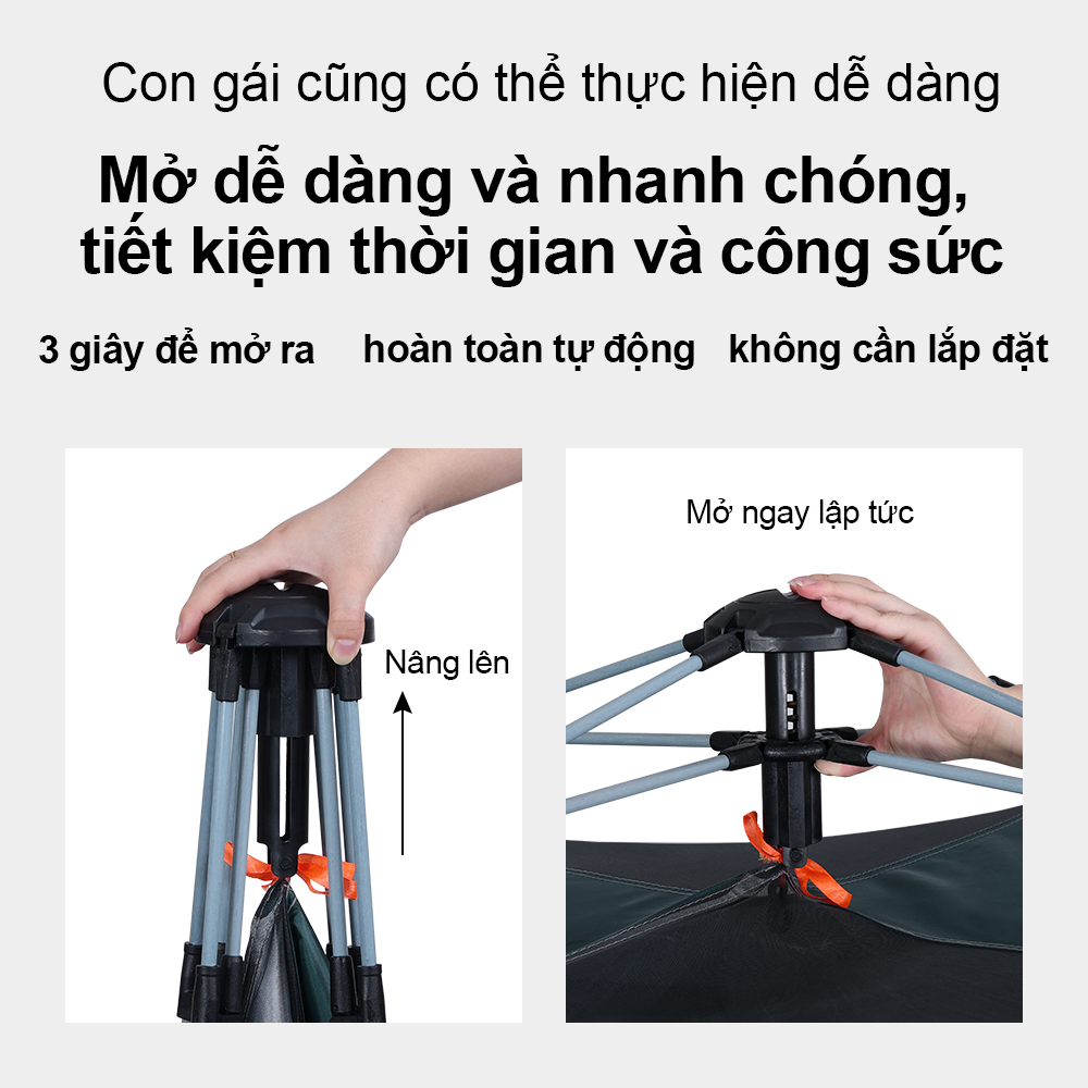 Lều cắm trại tự bung , lều du lịch dã ngoại dành cho 3-5 người hoặc 6-8 người, chống thấm nước