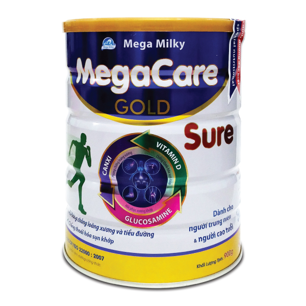 Sữa bột MEGACARE GOLD Sure dành cho người trung niên và cao tuổi