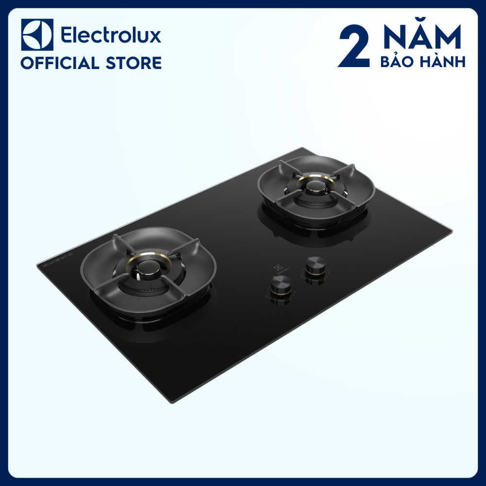 Bếp ga âm Electrolux EHG8250BC 2 vùng nấu 80cm - Kiềng gang chắn gió, tiết kiệm năng lượng, thiết bị ngắt ga tự động, đánh lửa nhanh