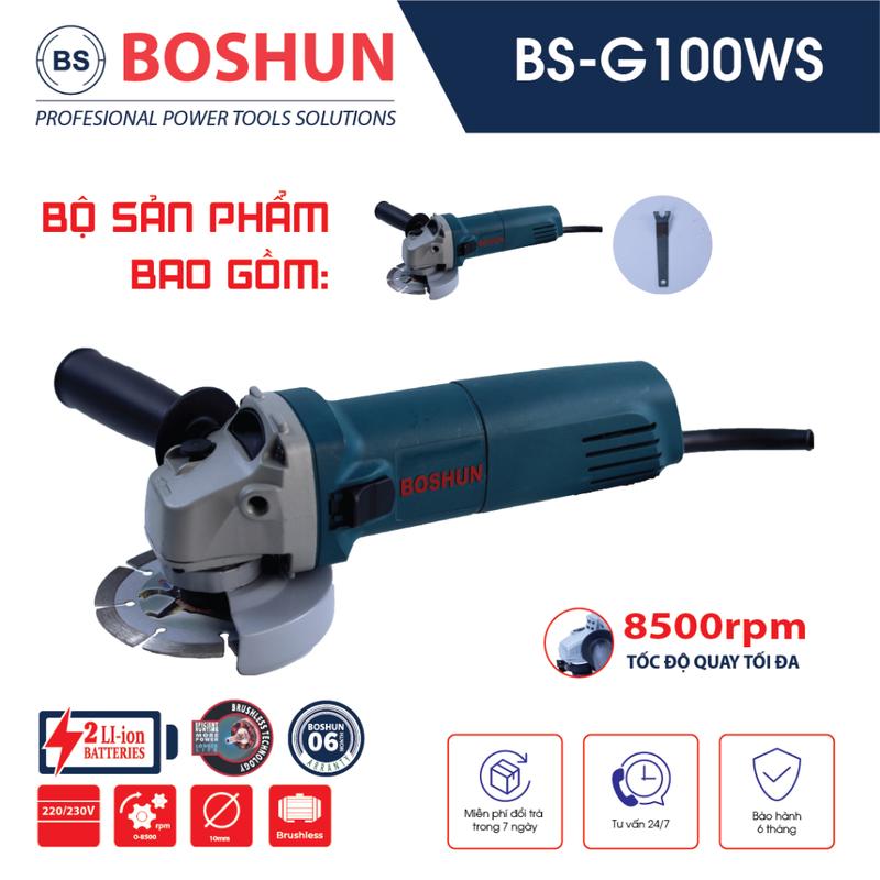 Máy mài điện boshun BS-G100WS dây đồng 100% Lỗi 1 đổi 1 bảo hành chính hãg 6 Tháng