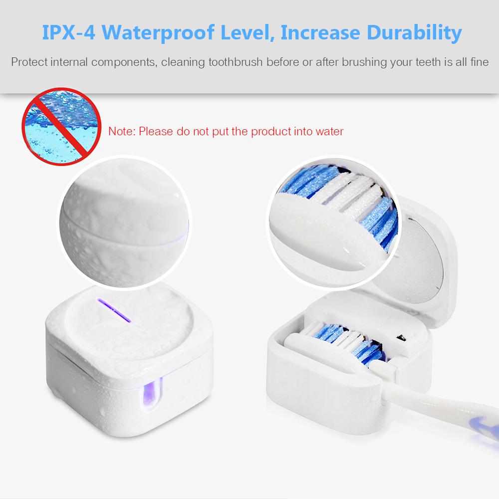 Hộp đèn UVC cầm tay cho bàn chải đánh răng, thiết kế có thể sạc lại, không thấm nước
