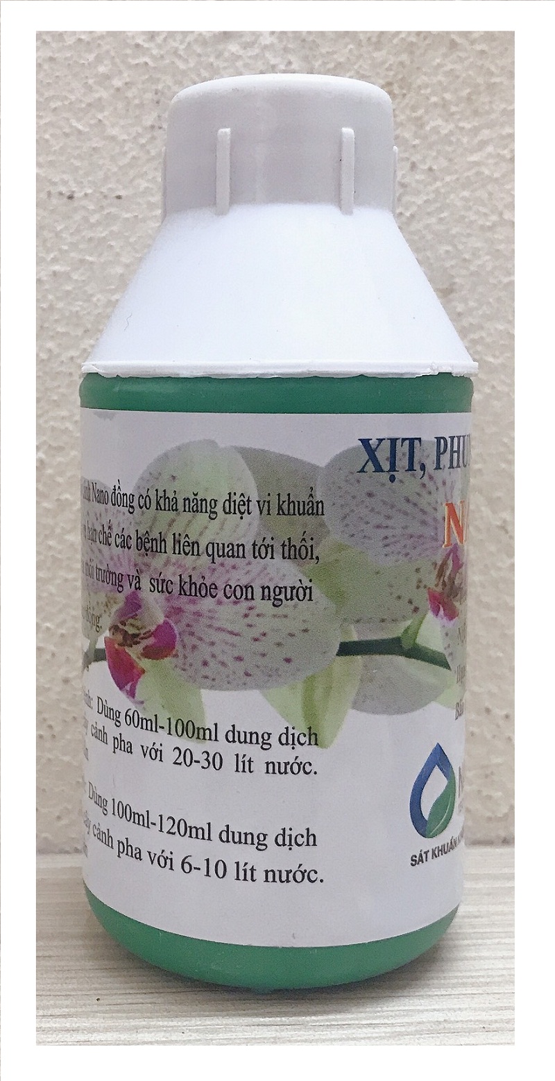 Xịt Phun Hoa Lan Cây Cảnh Nano Đồng 100ml trị Nấm, Vi Khuẩn, hạn chế Thối, Rụng Lá