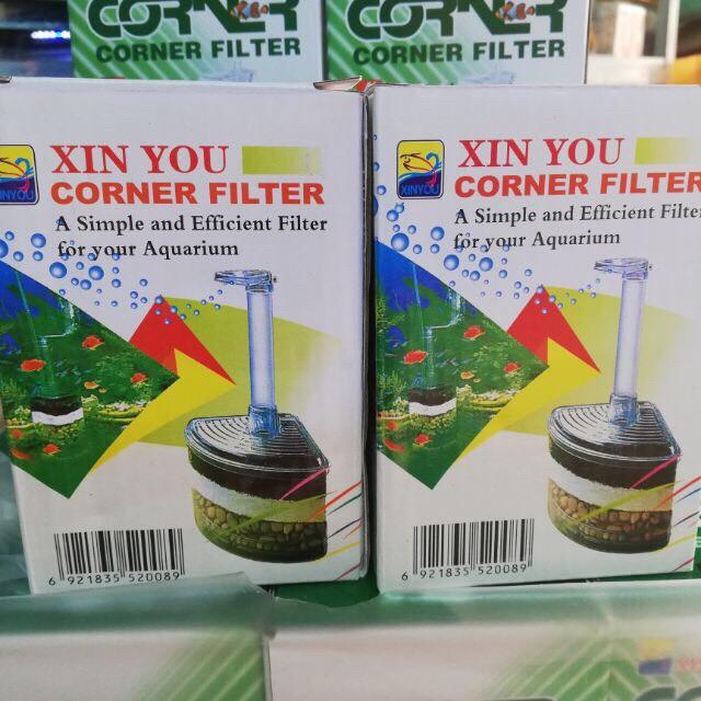 Lọc sủi vi sinh cao cấp, lọc để góc bể cá 1 tầng XY-2008