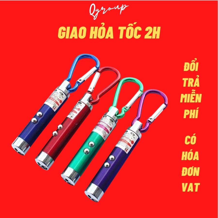 Móc Khóa Xe Đạp Có Đèn Pin Led Và Tia Laser - Giao Màu Ngẫu Nhiên