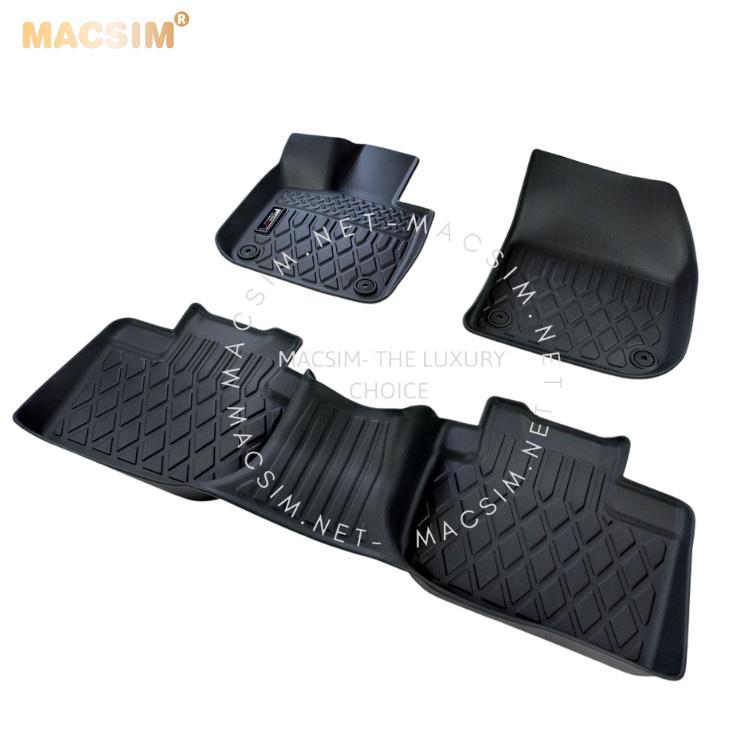 Thảm lót sàn xe ô tô VinFast VF8 Nhãn hiệu Macsim chất liệu nhựa TPE cao cấp màu đen
