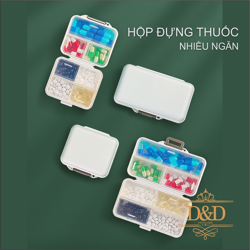 Hộp đựng thuốc du lịch 7 ngăn nhỏ gọn