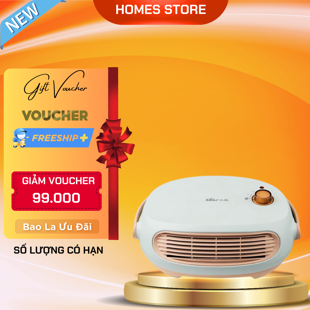 Máy Sưởi Treo Tường Bear DNQ-A19B1 Không Làm Khô Da Công Suất 2000 W - Hàng Chính Hãng