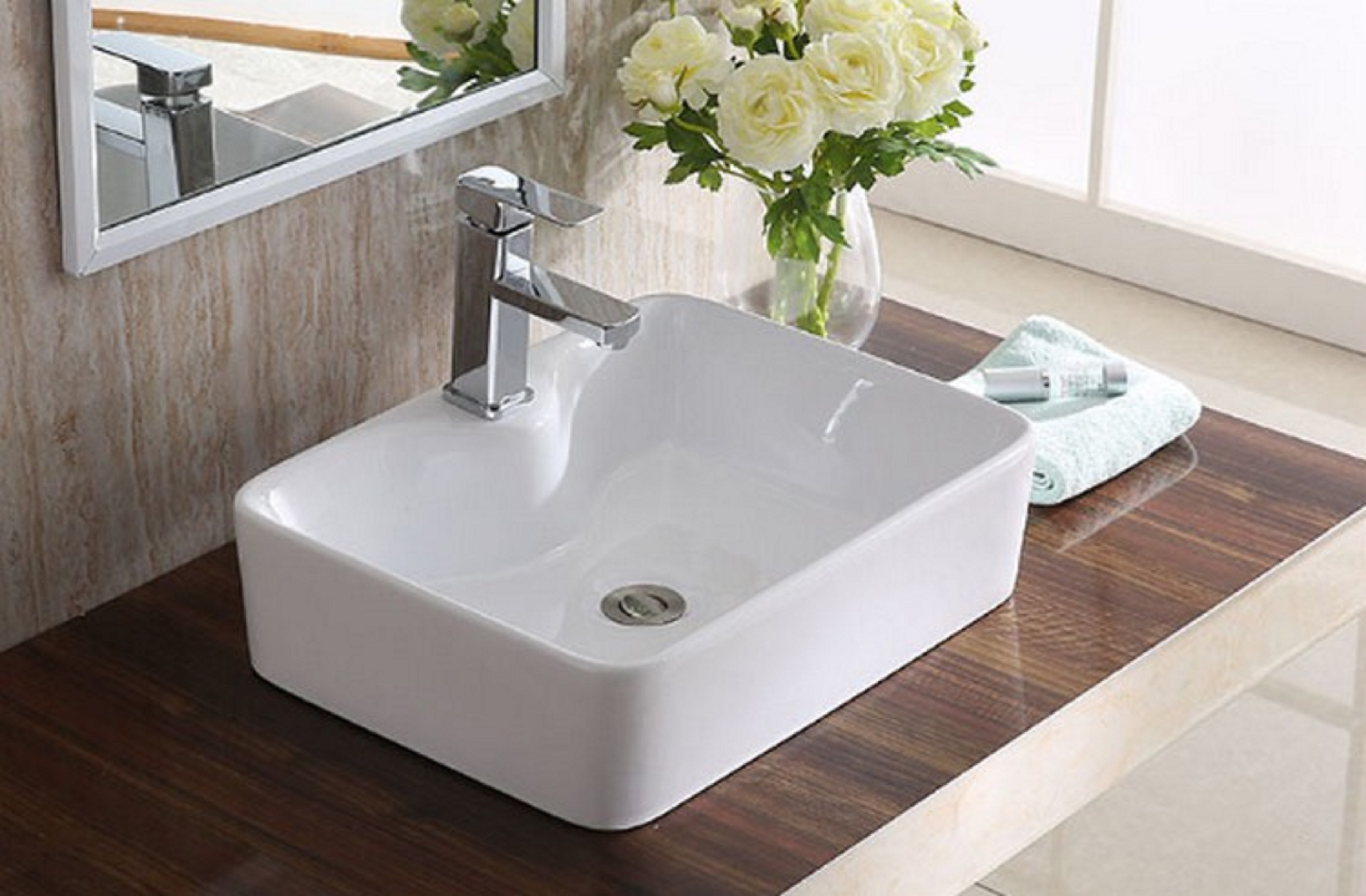 CHẬU LAVABO DƯƠNG BÀN VUÔNG CL-8406