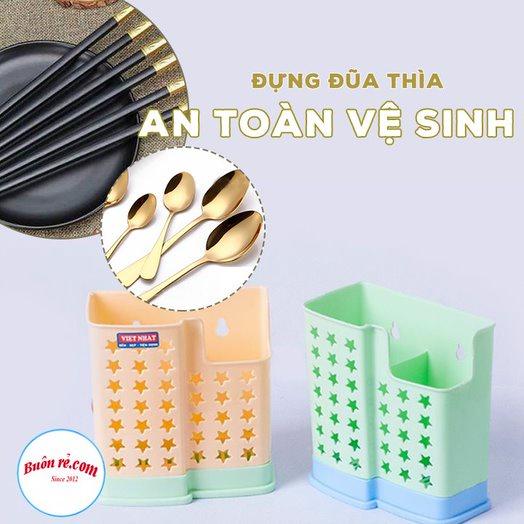 Ống đựng đũa, thìa hình sao Việt Nhật - Hộp đựng đũa muỗng 2 ngăn để bàn tiện lợi