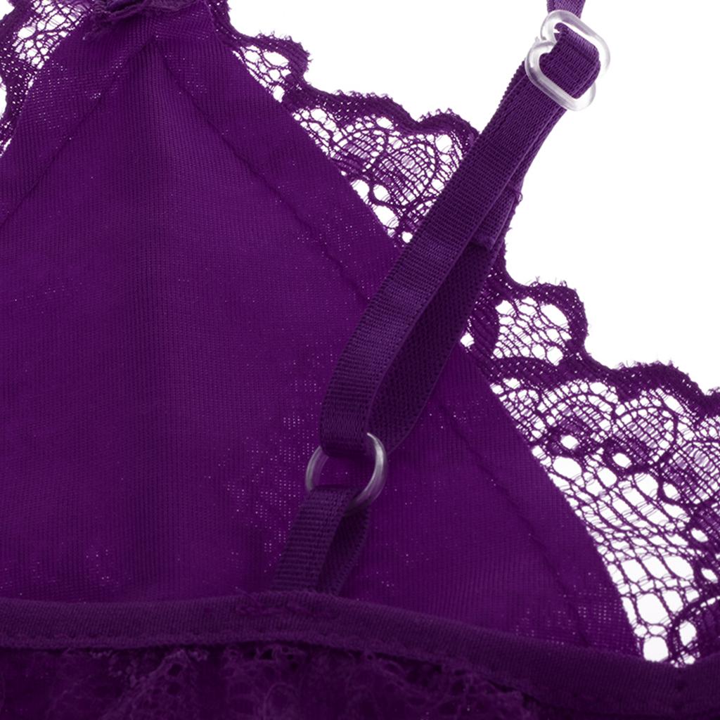 Women Sexy Lace Bra Panty Thong Lingerie Set Sleepwear