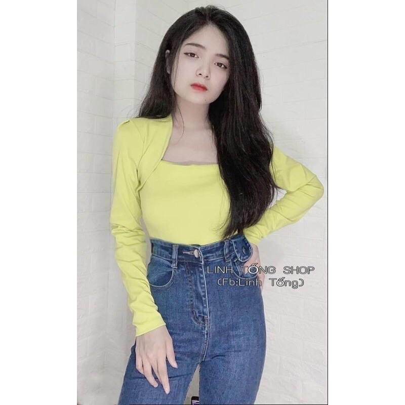 Quần jean nữ cạp cao túi nắp 2 màu xanh đậm xanh nhạt quần bò cạp cạp cao dáng ôm thời trang Banamo Fashion 763