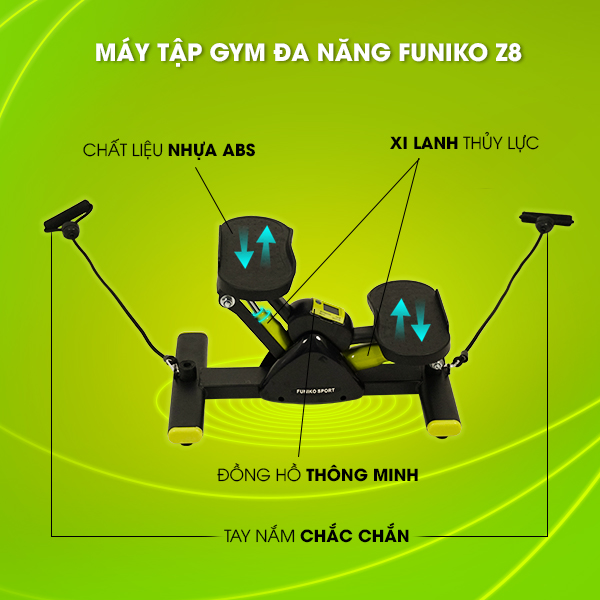 Máy tập gym đa năng,dụng cụ tập gym tại nhà Funiko Z8 đa dạng bài tập hỗ trợ giảm mỡ tăng cơ