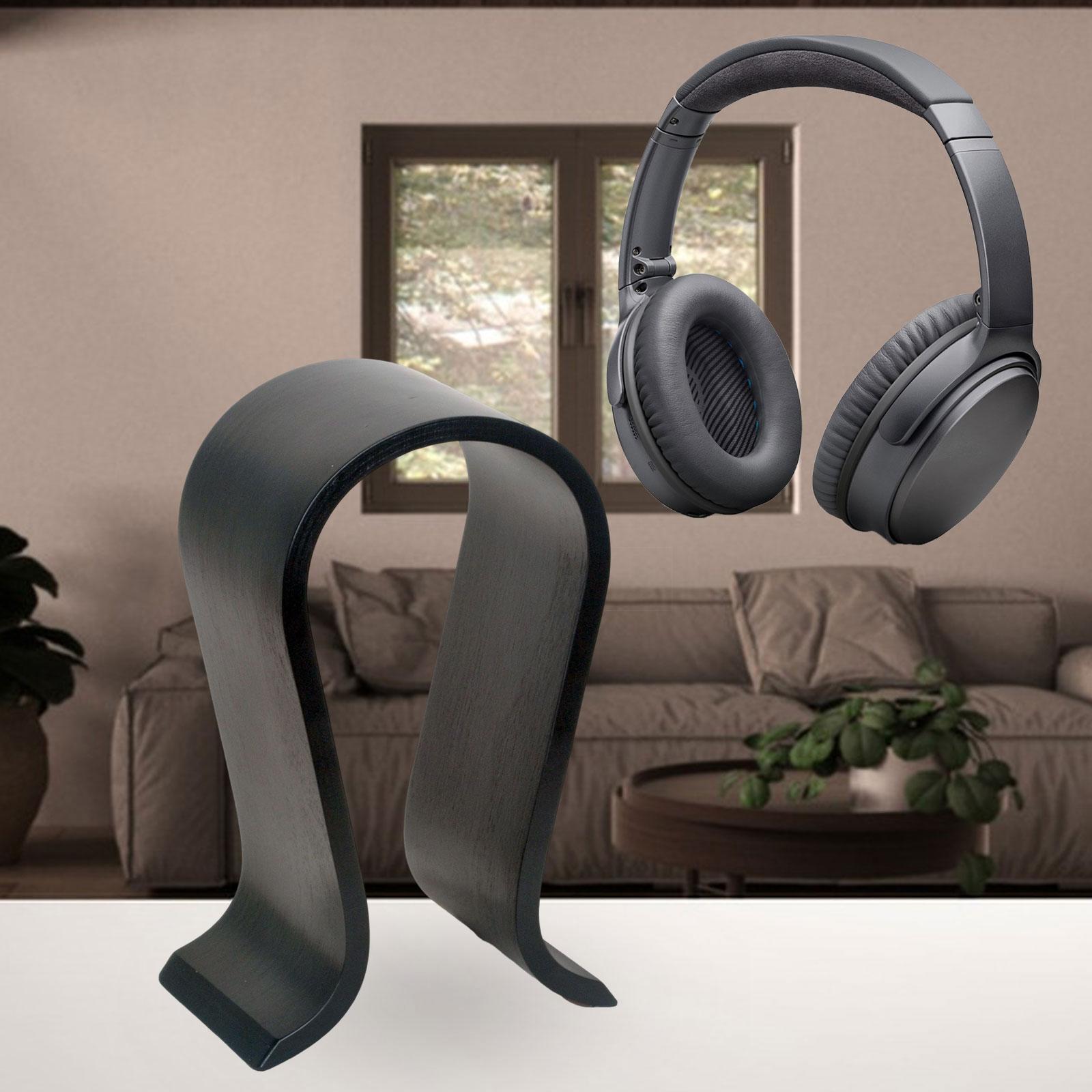 Universal Headset Stand Desktop Wooden Headphone Holder for Husband
