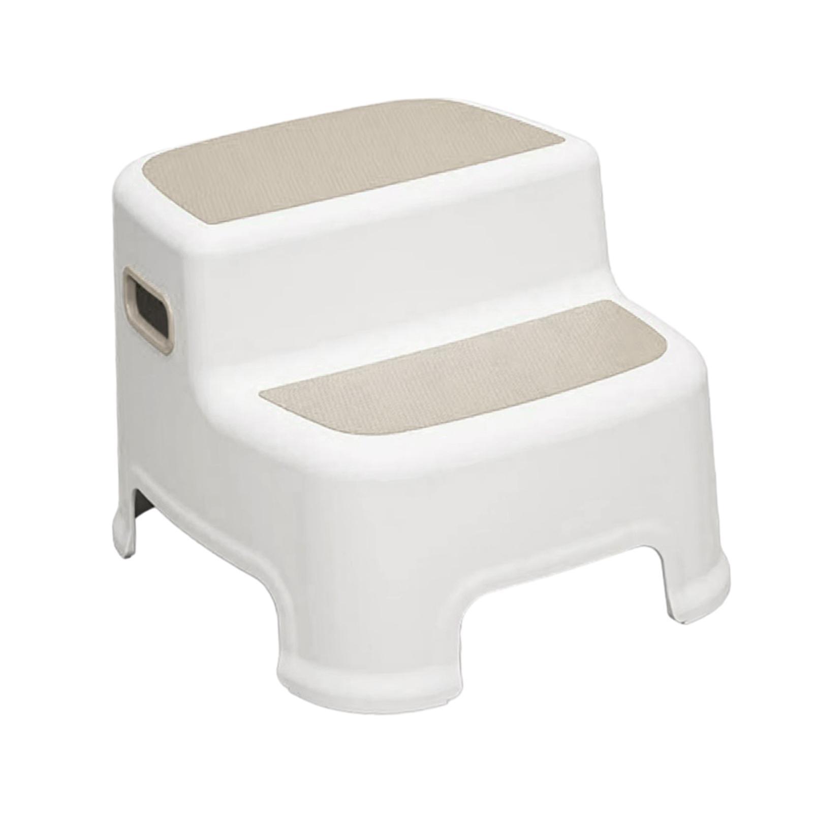 Step Stool Anti Slip Two Step Stool for Kids for Toilet Living Rooms Bedroom