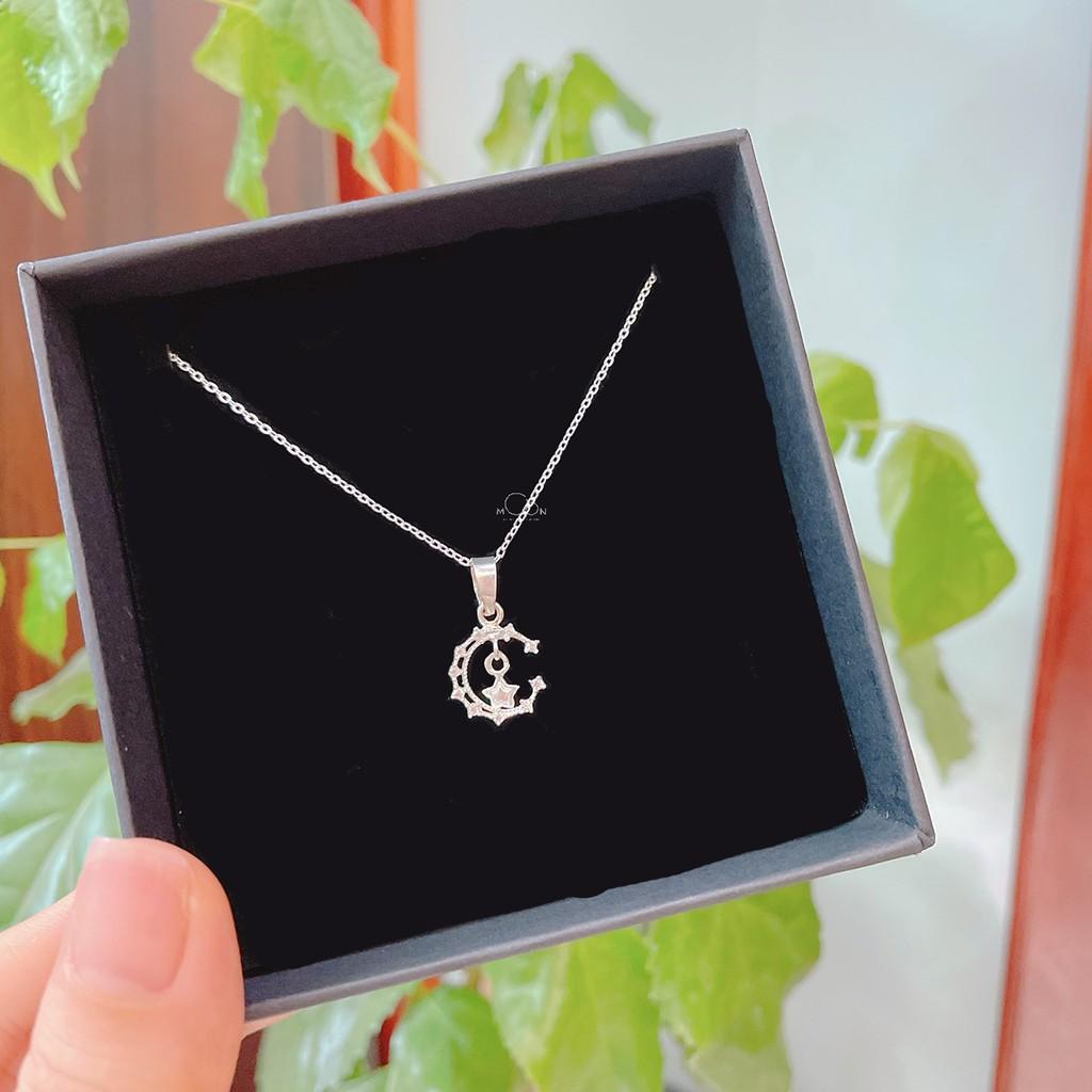 Dây chuyền bạc moonsilver vòng cổ bạc nữ trăng sao đính đá cao cấp