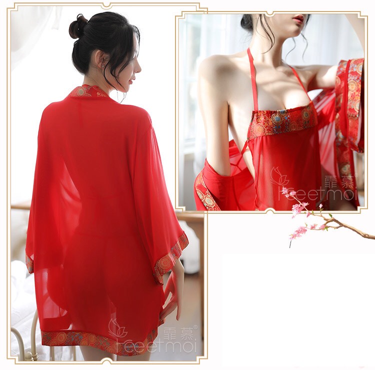 Choàng ngủ kèm bộ yếm cosplay cổ trang gợi cảm TK1986