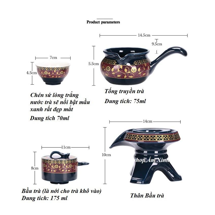 Bộ ấm chén pha trà kiểu cối xay